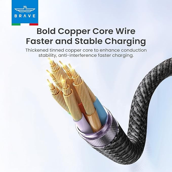 BRAVE USB to Lightning Fast Charging Data Cable