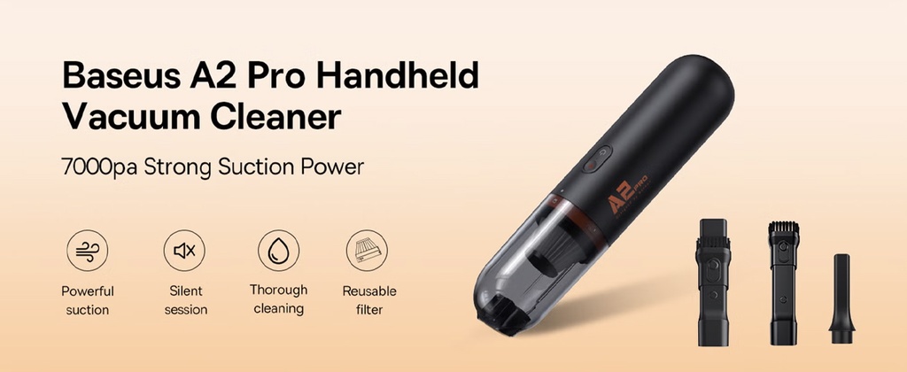 Baseus A2Pro Car Vacuum Cleaner(6000pa) Black
