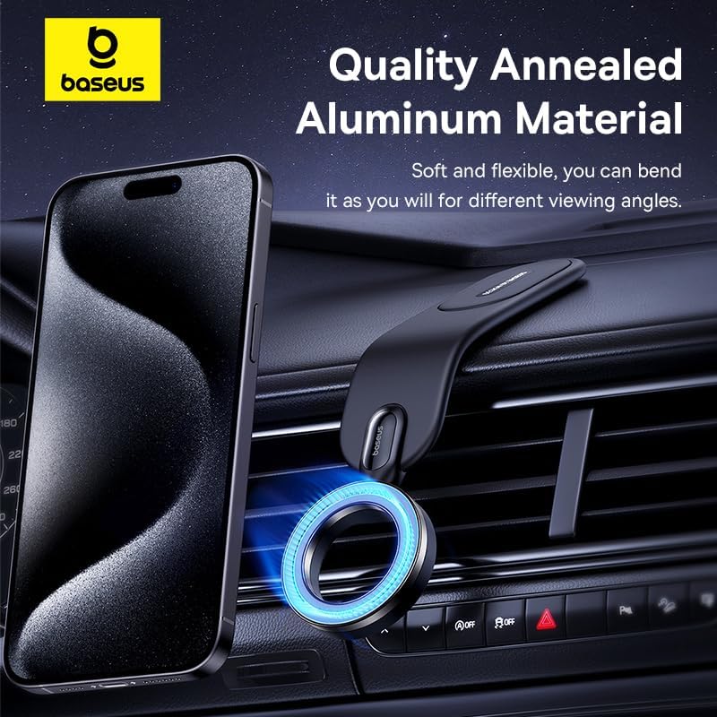 Baseus C02 Go Series Magnetic Phone Mount With 360 Degree Rotation - Cluster Black