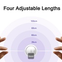 Baseus Free2Draw Mini Retractable Charging Cable Type-C to Type-C 100W 1m Moon White