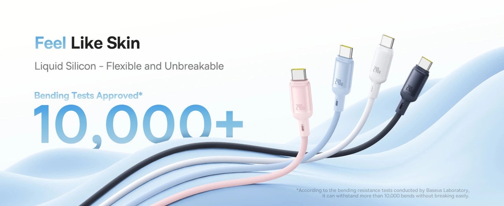 Baseus PicoGo USB-C to USB-C Magnetic Liquid Silicone 240W Fast Charging Cable 1m - Cosmic Black