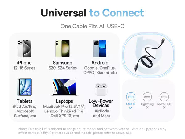 Baseus PicoGo USB-C to USB-C Magnetic Liquid Silicone 240W Fast Charging Cable 1m - Cosmic Black