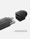 Bazic GoCharge 4 in 1 Input USB A and USB-C to Output USB-C and Lightning Cable 1M - Black