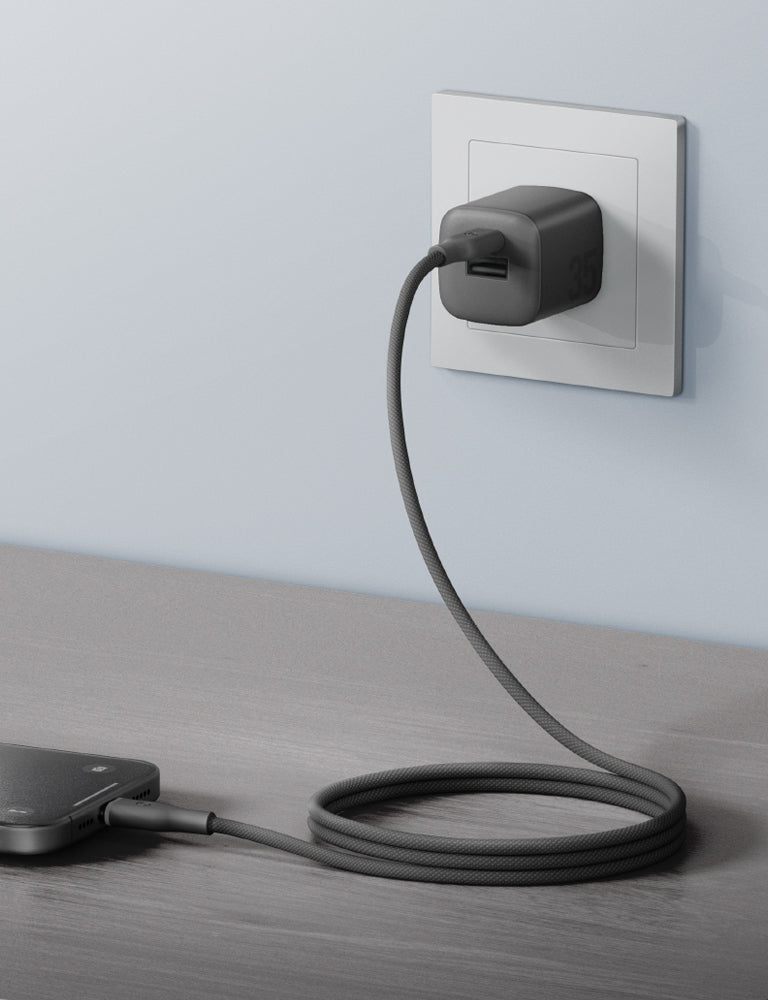 Bazic GoCharge Weave USB-C to USB-C 480Mbps 60W Cable 1.5M - Black