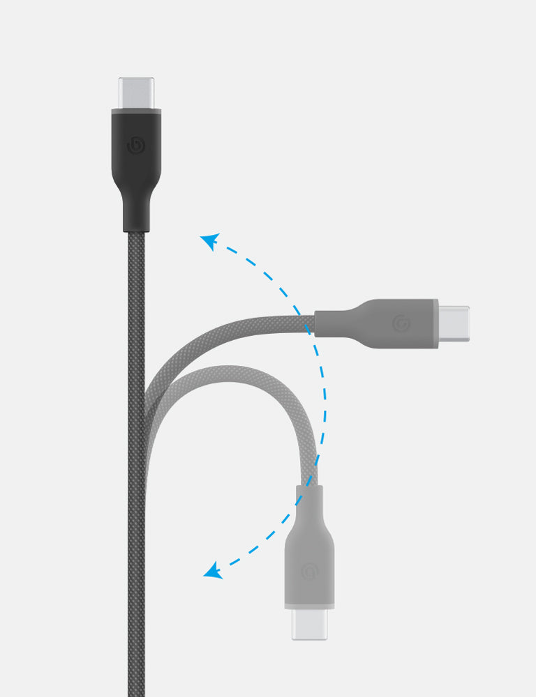 Bazic GoCharge Weave USB-C to USB-C 480Mbps 60W Cable 1.5M - Blue