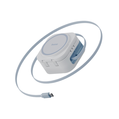 Bazic GoMag Station Mini 3 in 1 Foldable Magnetic Wireless Charger With Apple Watch & Airpods Charging - White