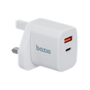 Bazic GoPort Velox 1-Port USB-C and 1- Port USB-A 35W PD Wall Charger - White