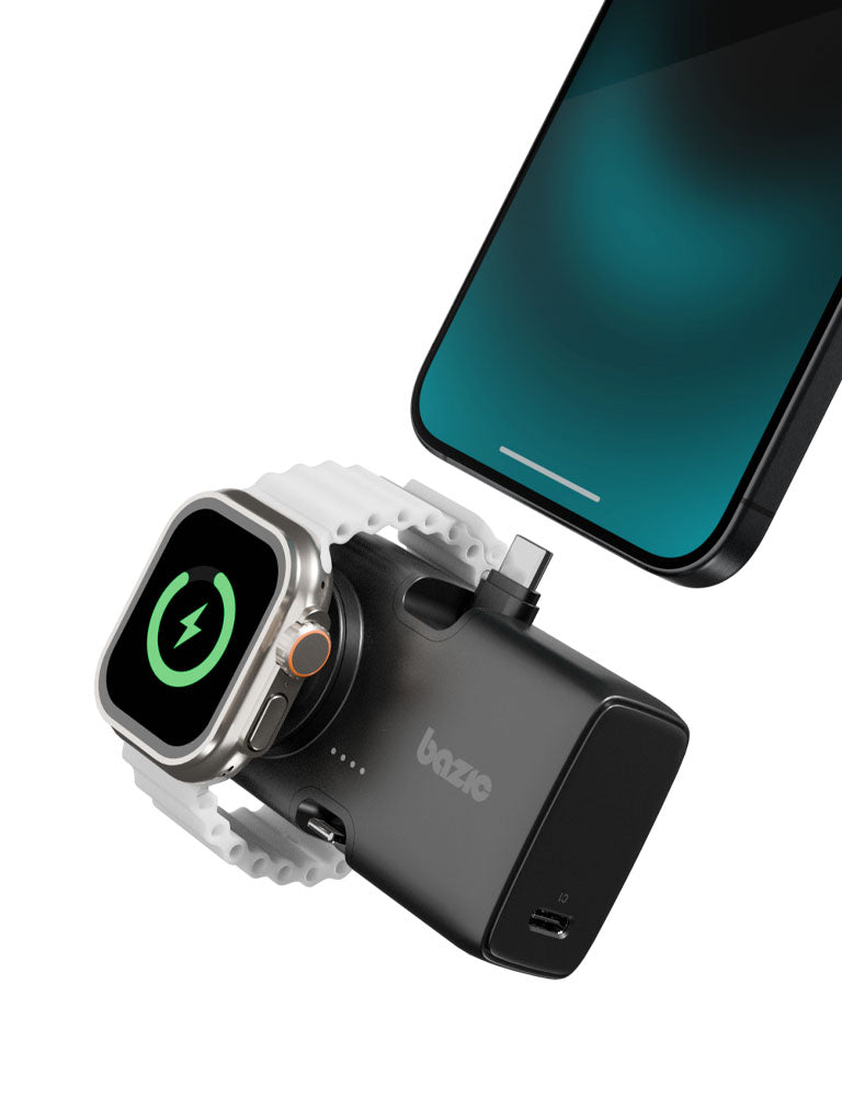 Bazic GoPower Koda 2 in 1 Power Bank With Foldable USB-C /Lightning Pin And Apple Watch Charger 5000mAh - Bubblegum