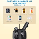 Power:5000 mAh x 4 Efficient Magnetic Dock PD 20W Fast Charging 2 Lightning  2 Type-C Dual Input Charging Station