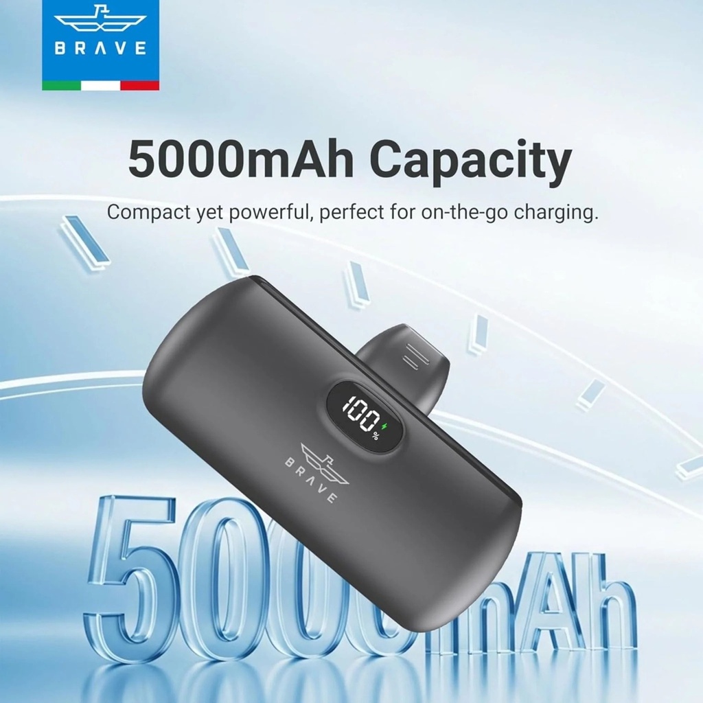 Brave Pocket Pro Mini Portable 20W 5000mAh Power Bank Type-C