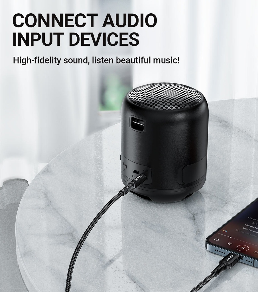 C1-06 Lightning to 3.5mm aluminum alloy audio cable