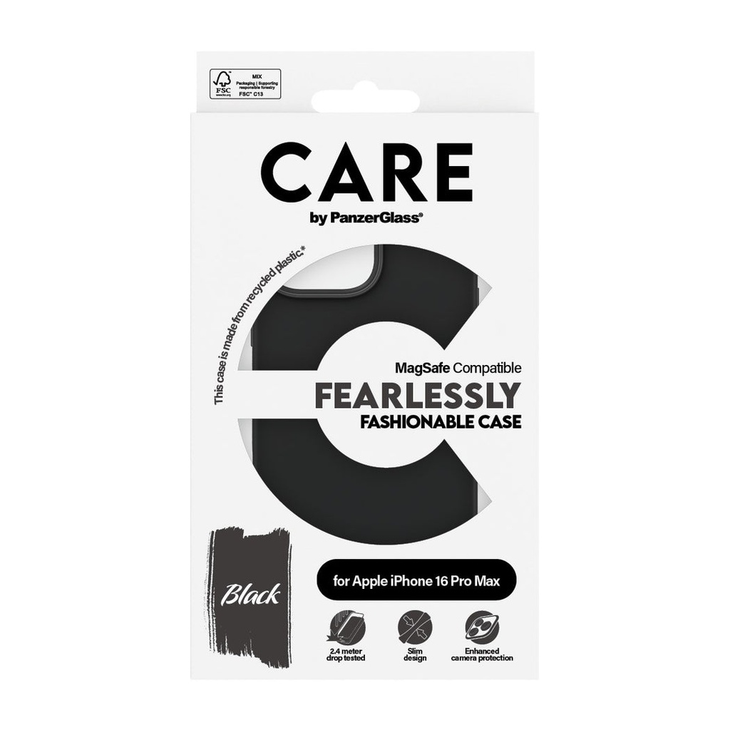 CARE by PanzerGlass® Case Fashion Black MagSafe iPhone '24 6.9" Pro