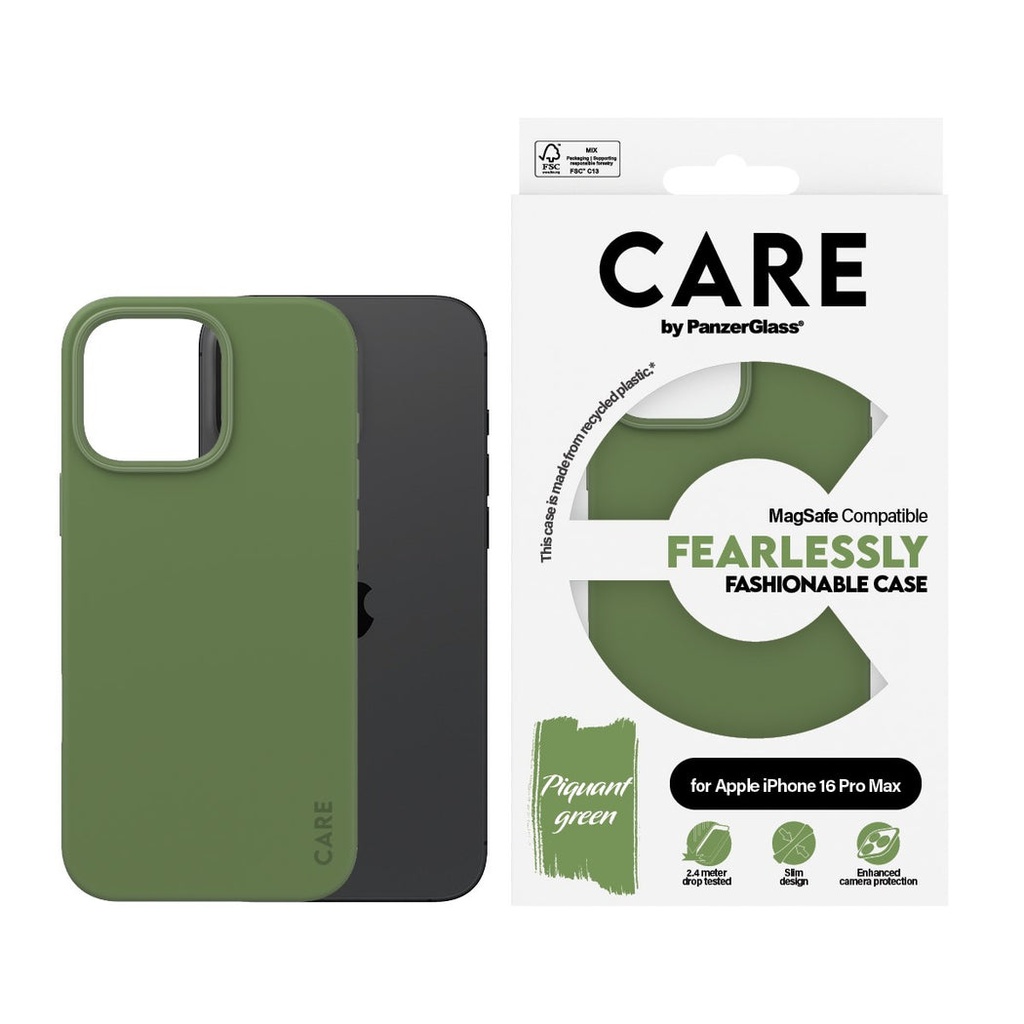 CARE by PanzerGlass® Case Fashion Green MagSafe iPhone '24 6.9" Pro