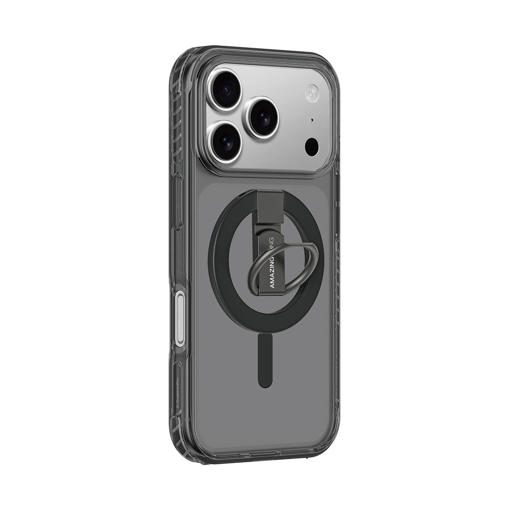 AMAZINGTHING TITAN PRO GRIP RING SET MAG DROP PROOF CASE FOR IPHONE 17 PRO MAX 6.9 (Color: BLACK)"