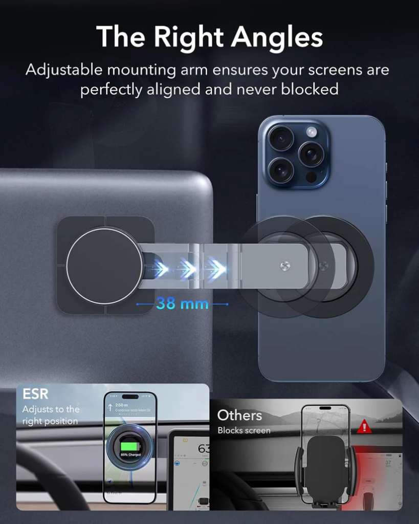 ESR Dashboard/Touchscreen Magsafe Car Phone Mount (HaloLock)