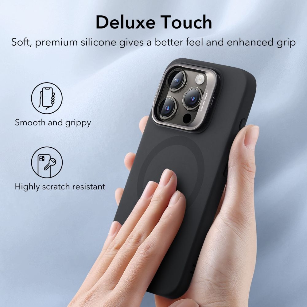 ESR iPhone 15 Pro Cloud Soft Case with Stash stand haLock