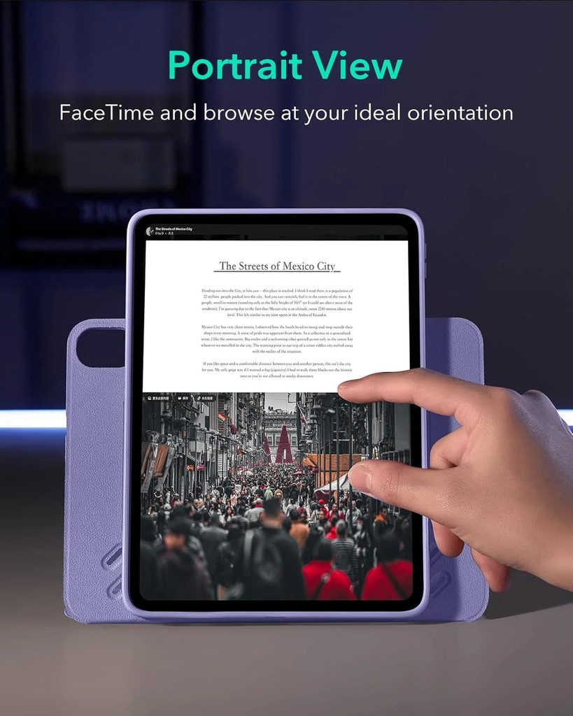 ESR ipad Air 11"/10.9" (2020-2025) Gen 7/6/5/4 Shift Magnetic Case purple