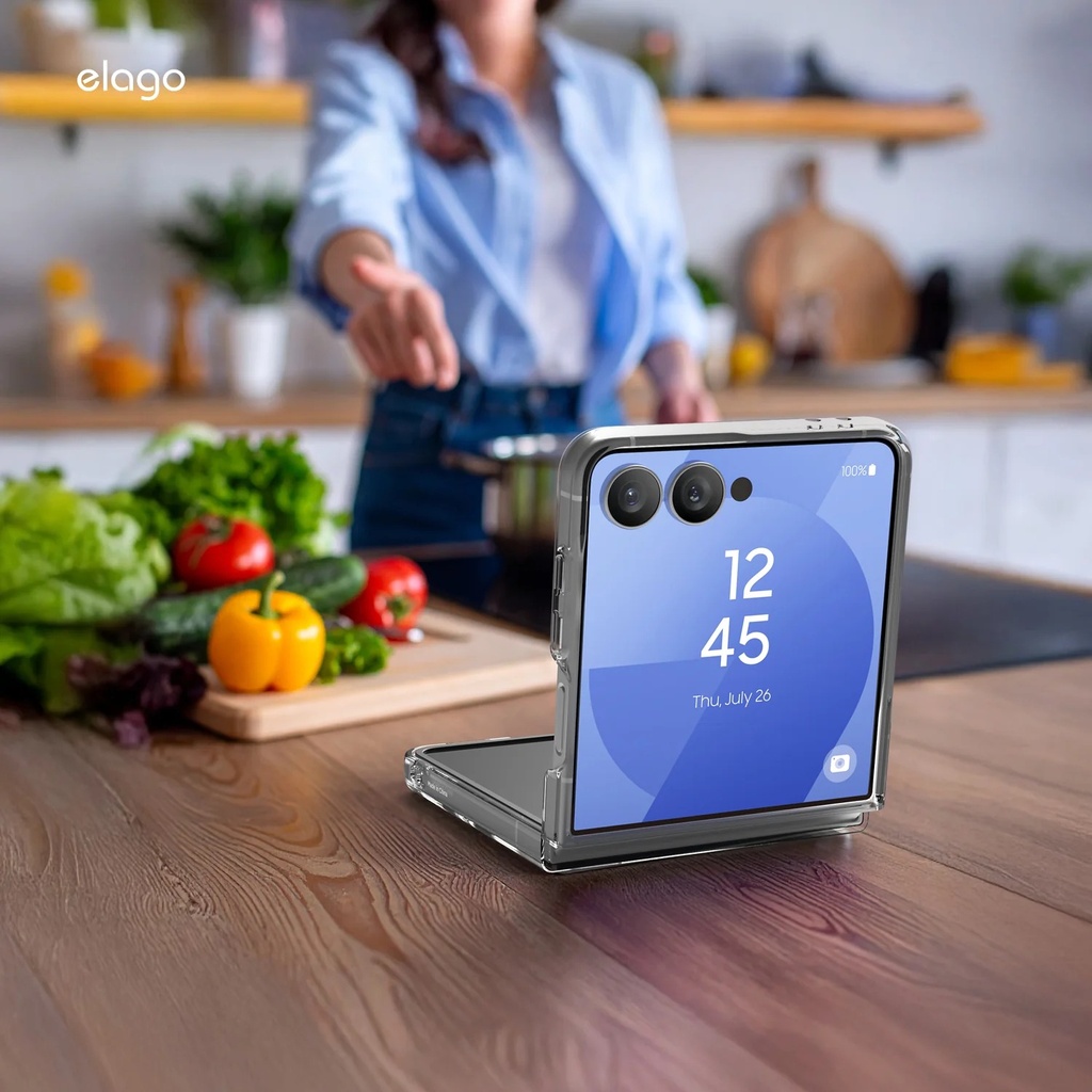 Elago Samsung Galaxy Z Flip 7 Magnetic PC Clear Case