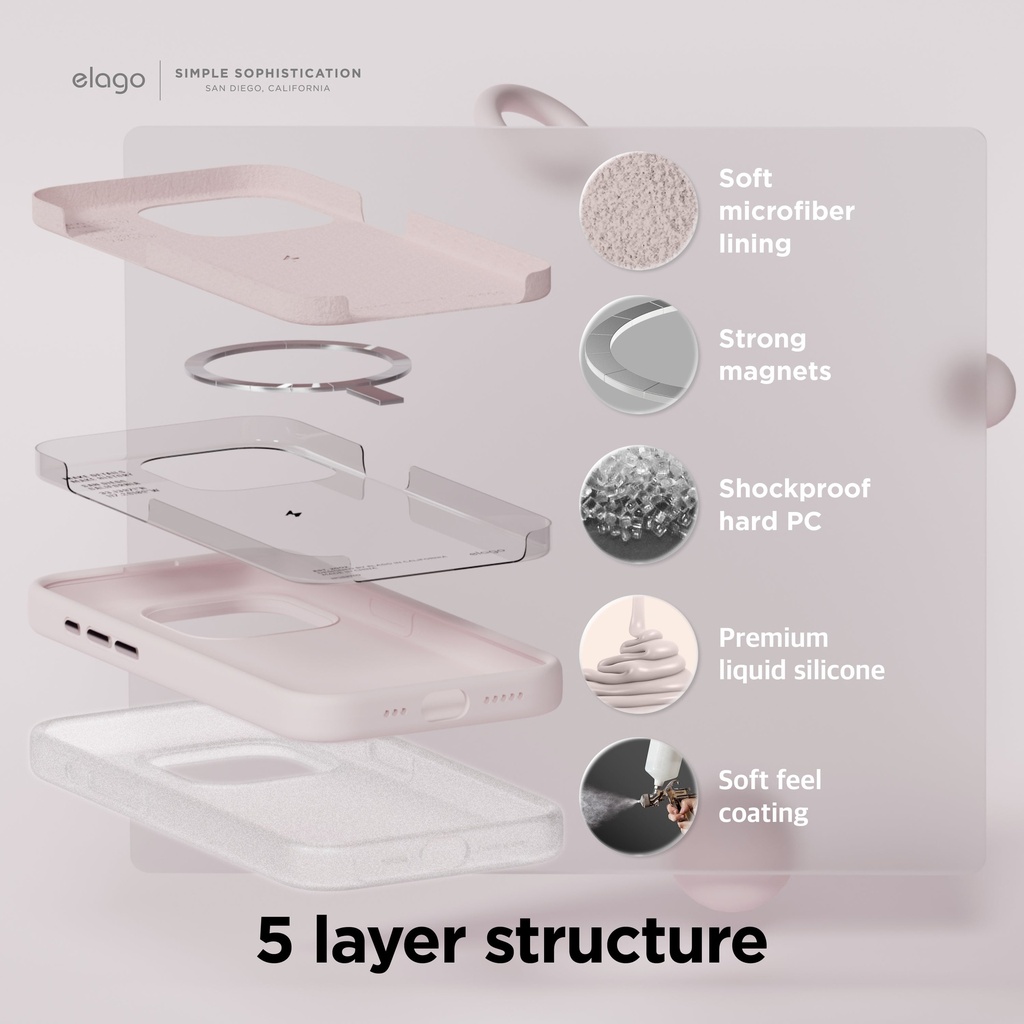 Elago iPhone 15 Pro Max Magsafe Silicone Case