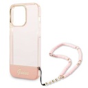 Guess IML Electro Cam Hard Case with Strap for 14 Pro (6.1") - Pink