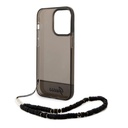Guess IML Electro Cam Hard Case with Strap for iPhone 14 Pro (6.1") - Transculent Black
