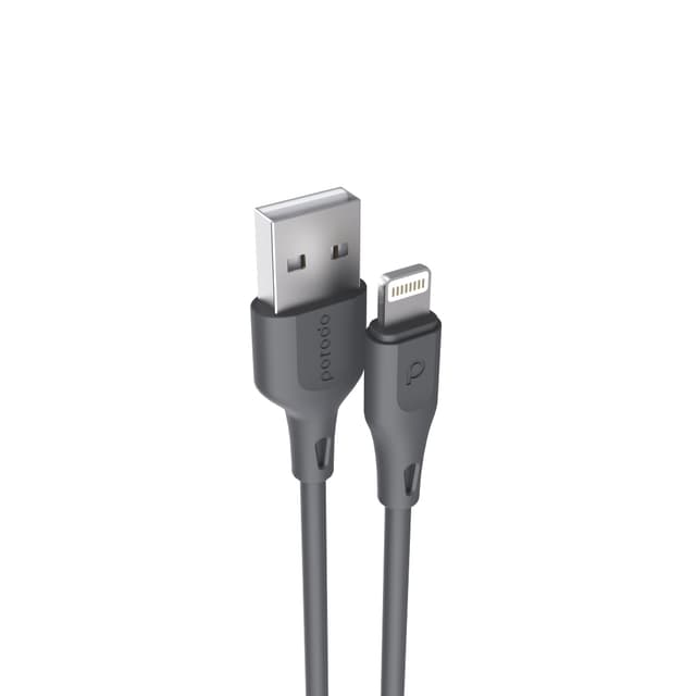 Porodo Dual Port Car Charger 3.4A with Lightning Cable 0.9M - Black