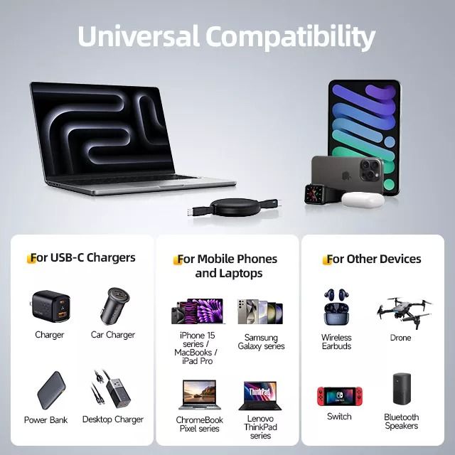 Powerlink YoYo Series 3.3ft / 1.0M USB-C Cable Pink