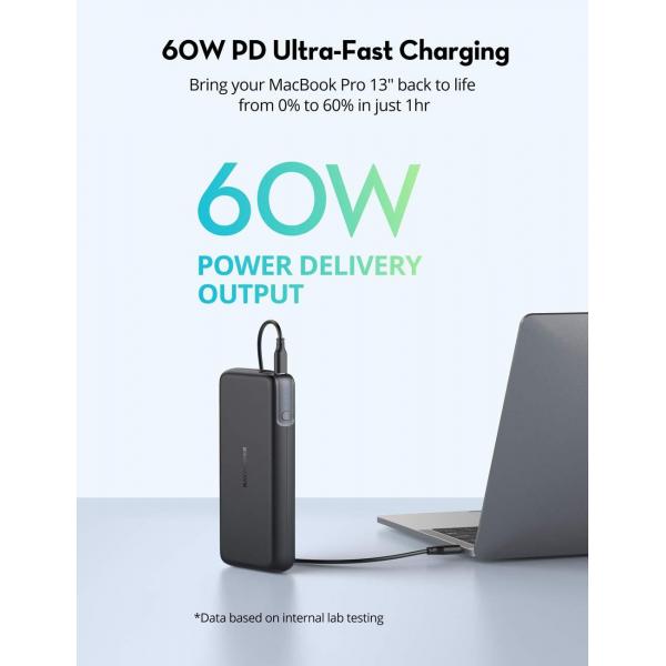 RAVPOWER PD PIONEER 2000MAH 60W 2 PORT POWER BANK 