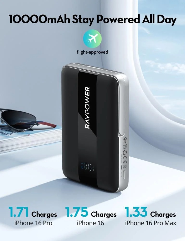 RAVPower RP-PB1217 PD Pioneer 10000mAh 15W Power Bank Magnetic-Wireless