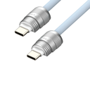 SIA Power Link Soft Rubber Type C - Type C Lanyard Cable 60W 1.2M - Light Blue