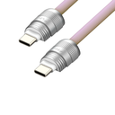 SIA Power Link Soft Rubber Type C - Type C Lanyard Cable 60W 1.2M - Light Pink
