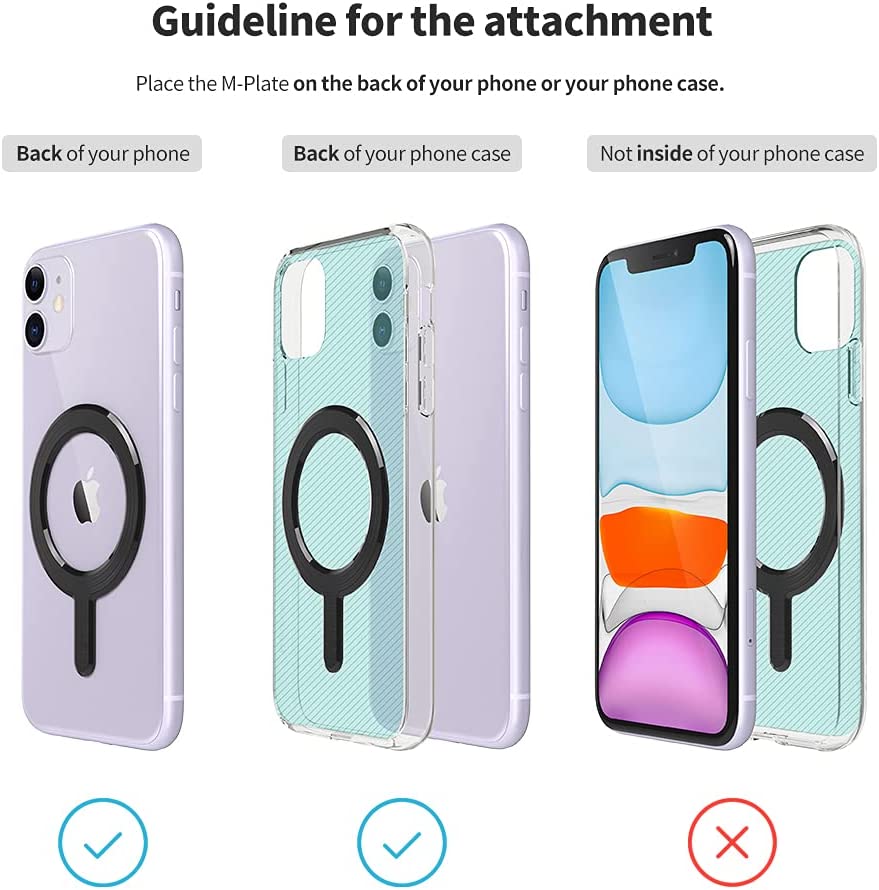 SINIMORU M-PLATE MAGSAFE MAGNETIC BLACK