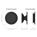 Sinjimoru M-Tap Tok Phone Grip Magnetic Silicone (black)