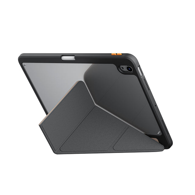 "Features: - Textured finish with debossed print design - Y-fold cover for landscape and portrait viewing - Contrast tactile side buttons - Built-in pencil slot - Supports sleep mode - All-round 360º protection  Compatible with: - iPad Air 10.9"" (4th/5th Gen)  "
