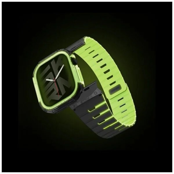 SkinArma Gemini Magnetic Strap + Atom Case Bundle for Apple Watch 49MM - Lime Green