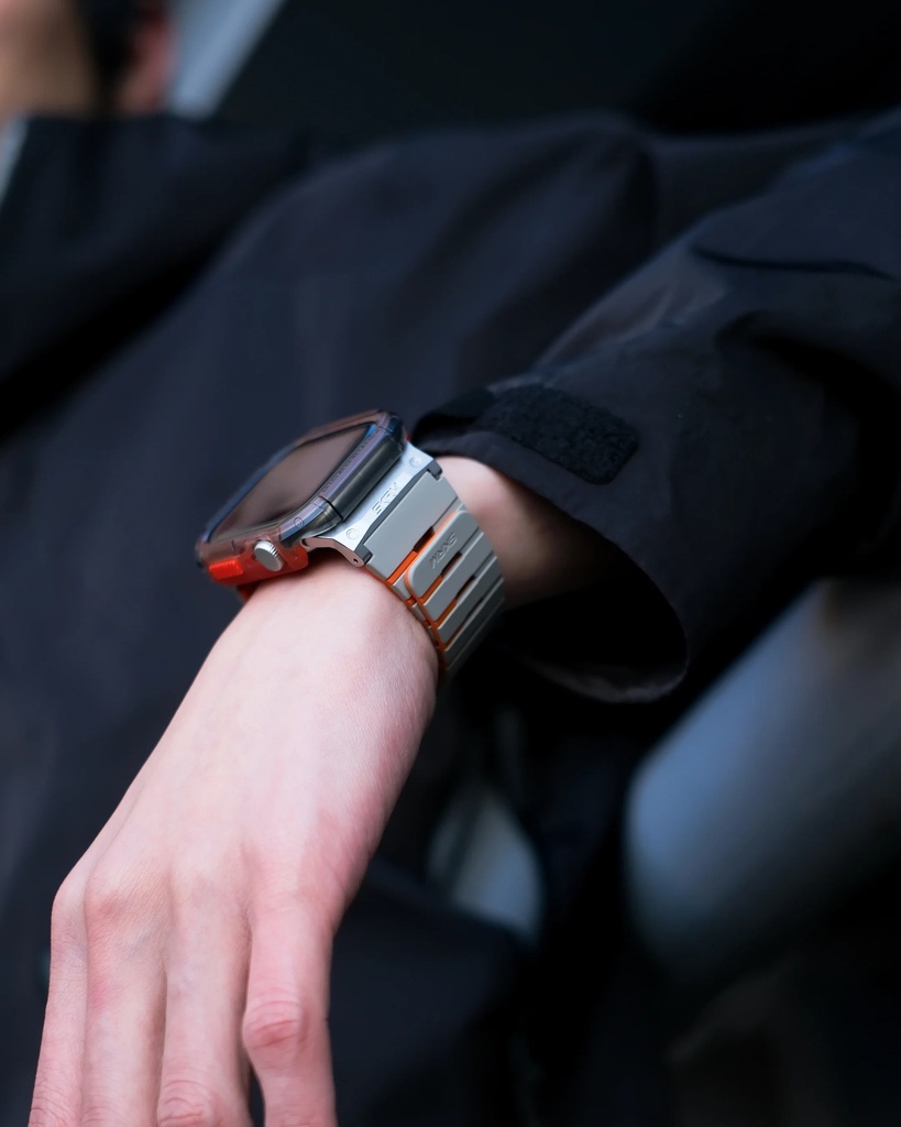 SkinArma Gemini Magnetic Watch Strap for Apple Watch 49/46/45MM - Grey Orange