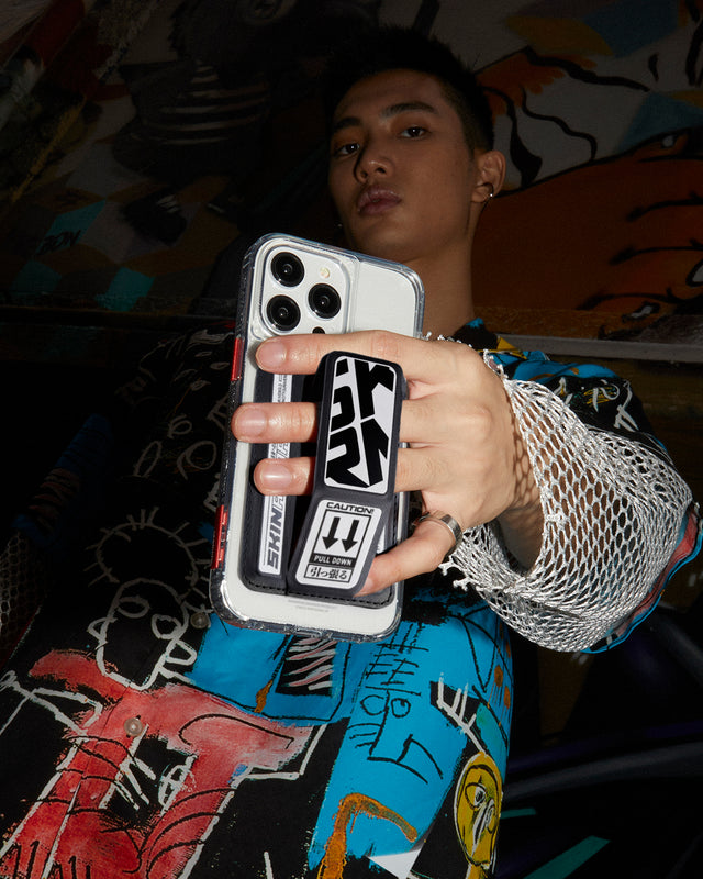 SkinArma Kado Kira Kobai Wallet Mag-Charge Card Holder with Grip Stand - Gunmetal