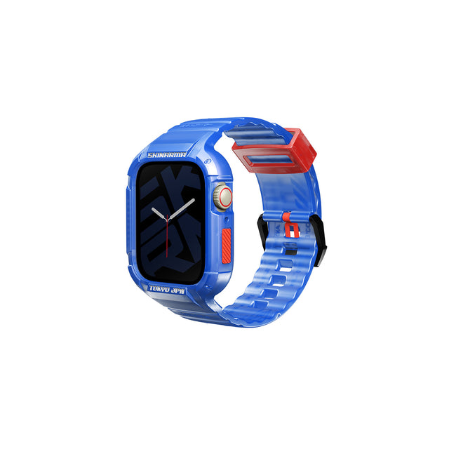 SkinArma Saido 2-In-1 Apple Watch Strap + Case 45/44 mm - blue