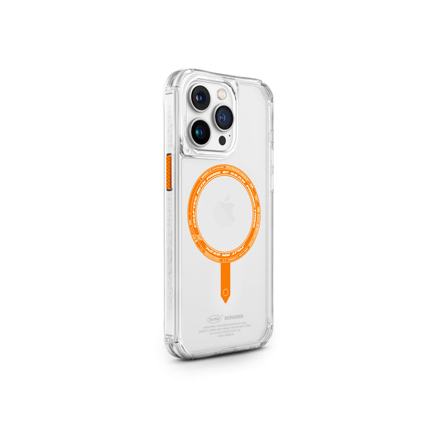 SkinArma Saido MagSafe Case for iPhone 15 Pro (SunBurst Edition) - Orange 