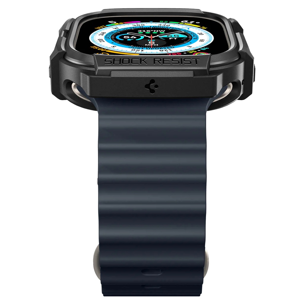 Spigen Rugged Armor Case for Apple Watch Ultra - Matte Black 