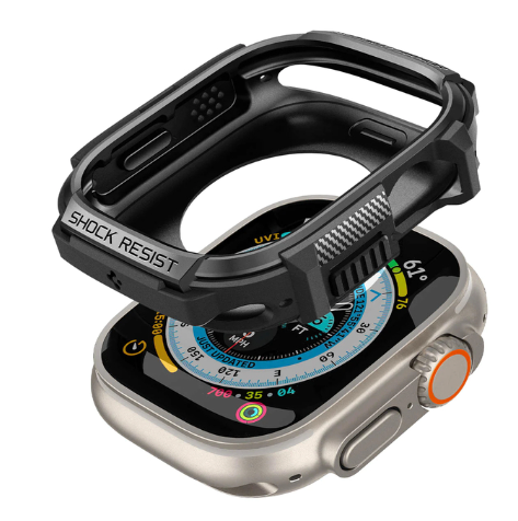 Spigen Rugged Armor Case for Apple Watch Ultra - Matte Black 
