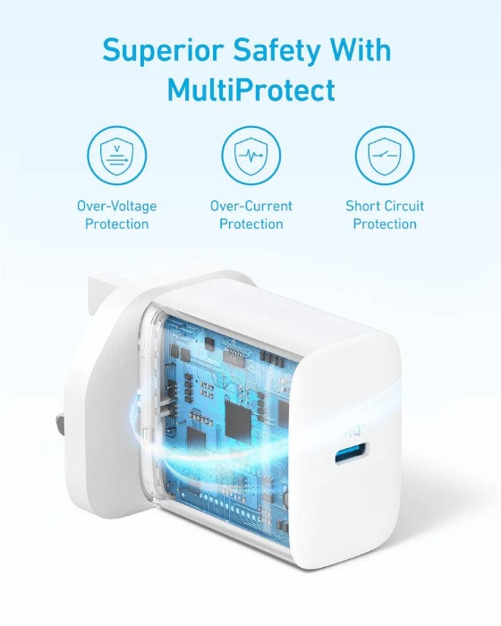 Variant: [A2347K21] Anker 312 Charger 20W -White