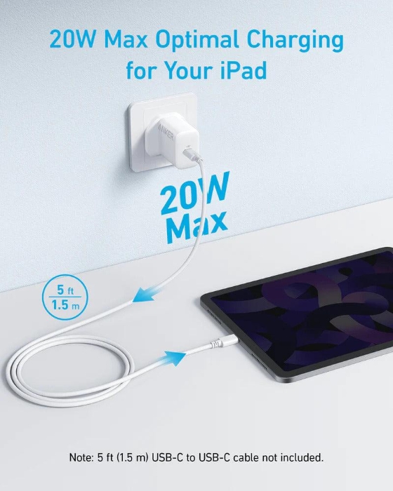 Variant: [A2347K21] Anker 312 Charger 20W -White