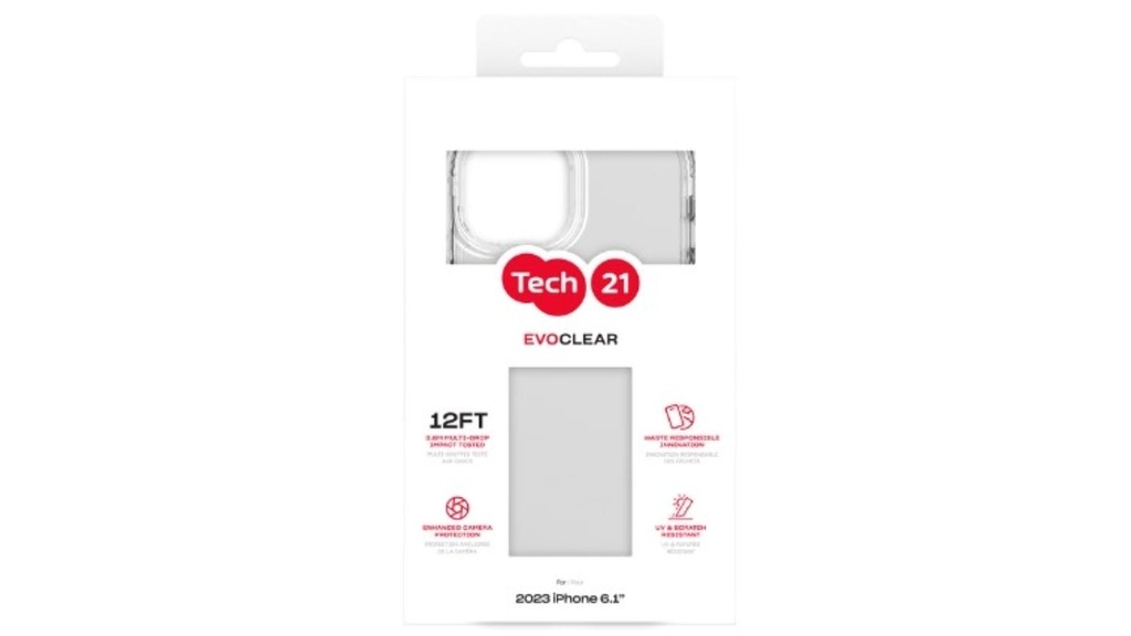 Tech21 Evo Clear Case for iPhone 15 Pro Max - Clear