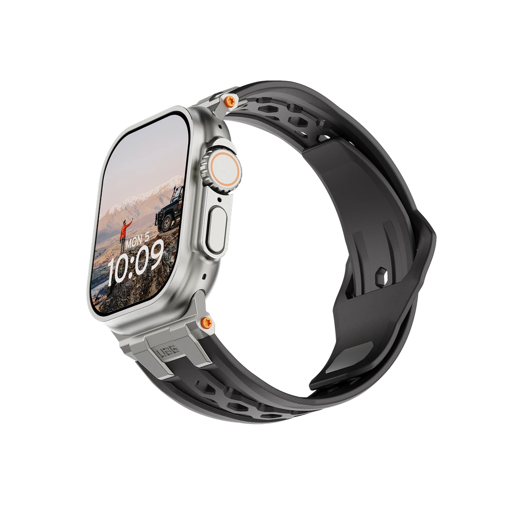 UAG Apple Watch 49/45/44/42 Monarch Strap (Black/Titanium)