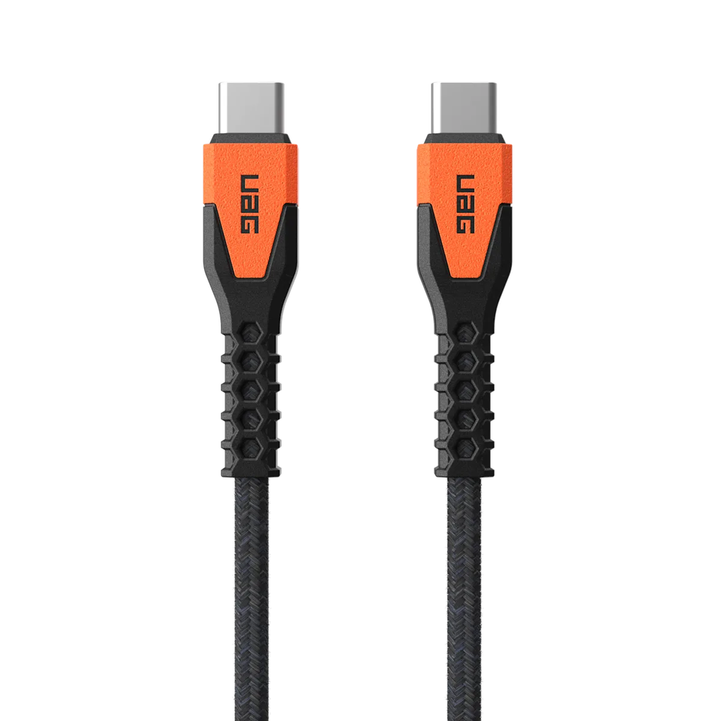 UAG USB-C to USB-C Cable, 1.5M, 60W, 9B4413114097 – Black & Orange