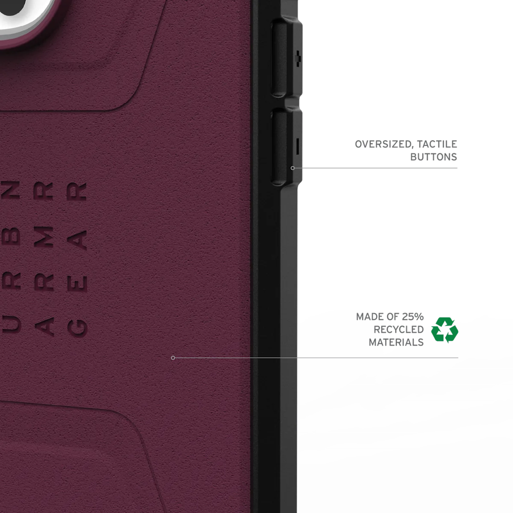 UAG iPhone 16 Pro Magsafe Civilian Case (Bordeaux)