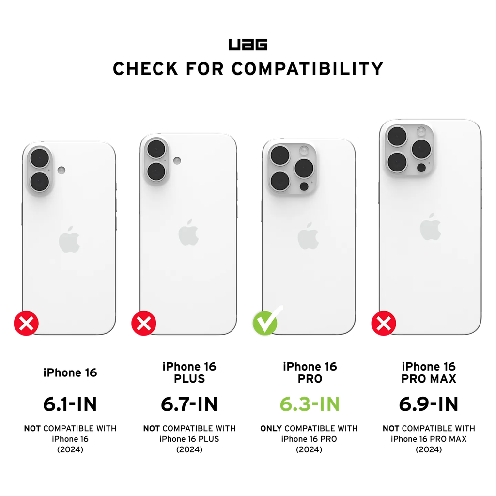 UAG iPhone 16 Pro Magsafe Plyo Case (Ice/Silver)