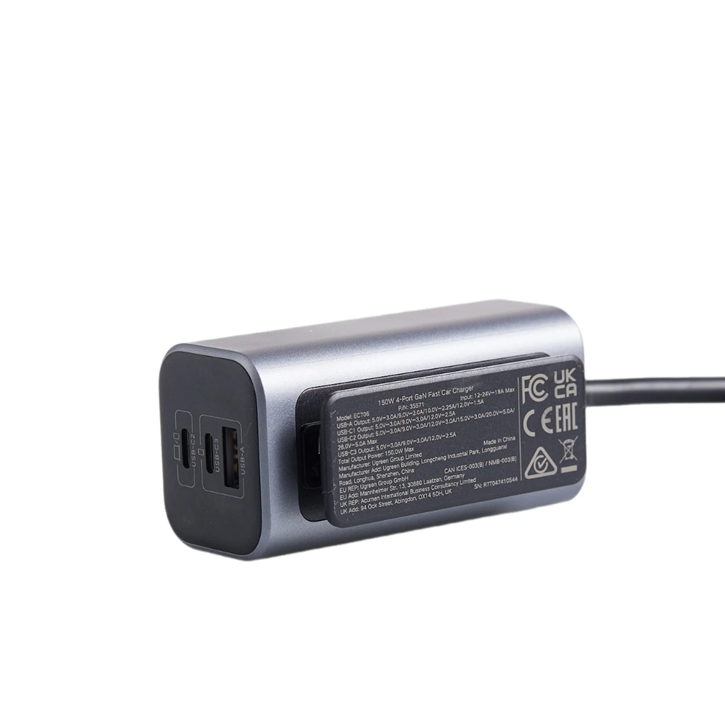 UGREEN 150W 4-Port GaN Fast Car Charger