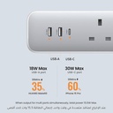 UGREEN 30W 3 AC Power Strip with Master Switch (2A1C)CD286